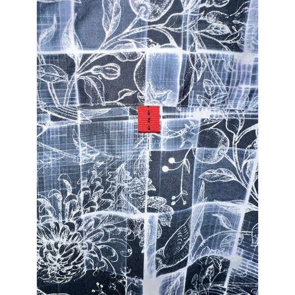 7 Downie St Couture Long Sleeve Flip Cuff Dress Shirt Men's Size 5 Blue Abstract - Picture 7 of 13